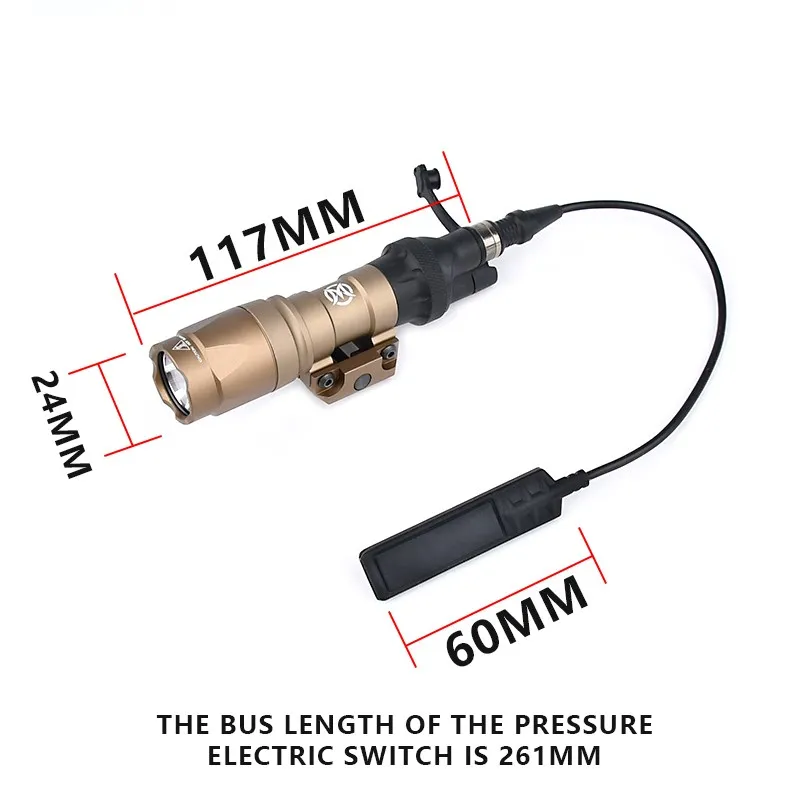 Linterna táctica M300 M300A Surefir Scout Light 850nm IR longitud de onda LED arma Airsoft caza antorcha ajuste Picatinny Rail