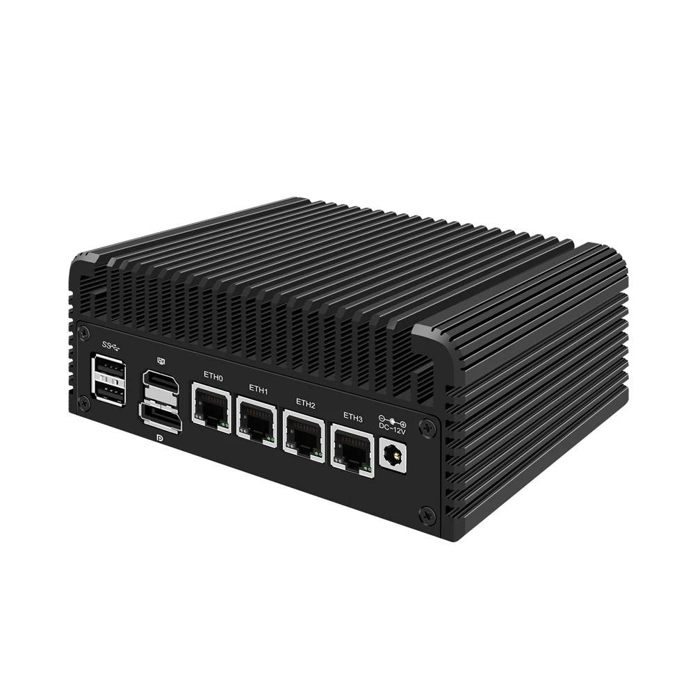 Imagem -03 - Hunsn-aparelho Micro Firewall pc Roteador 4x25 Ghz I226-v Lan Ram Ddr5 Mini pc Opnsense Vpngpio Slot tf Hdmi dp Rj35