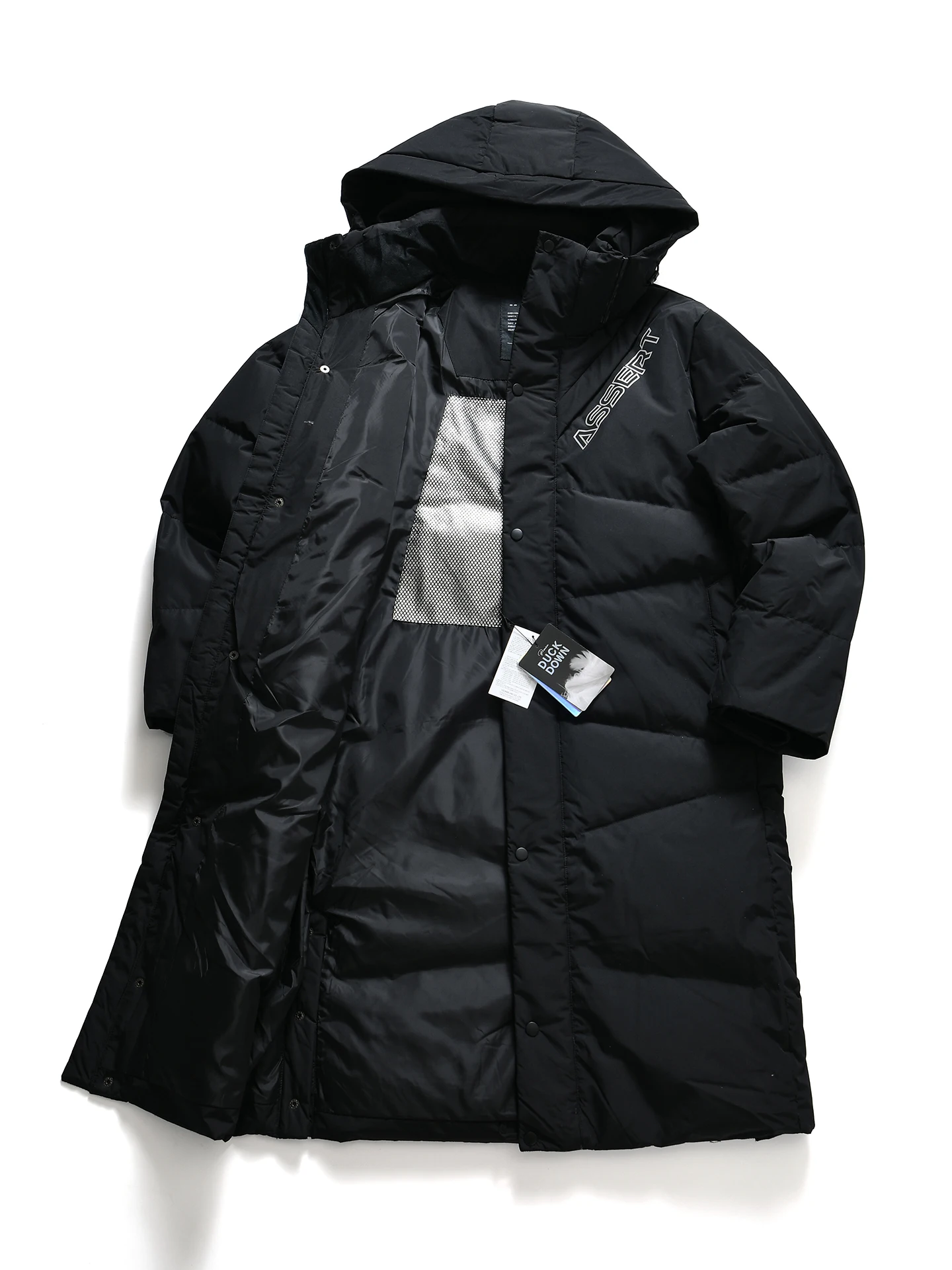Men's Winter Thickened Warm Hooded down Jacket Casual Mid-Length Outdoor Polyester Fiber Duck down Filling Coat for Cold Weather