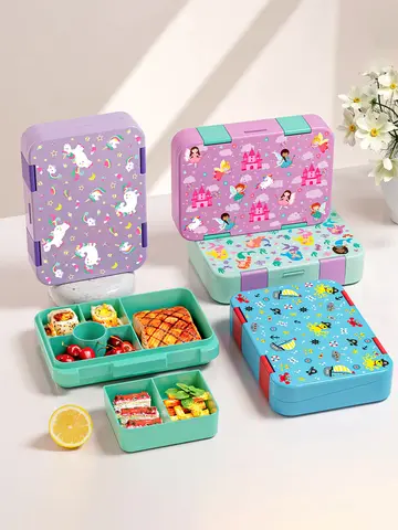 Adorable Kids Lunch Box Student Microwave Safe Travel Bento Box Halloween Container Portable Leak Proof Fruit Salad Bento Box