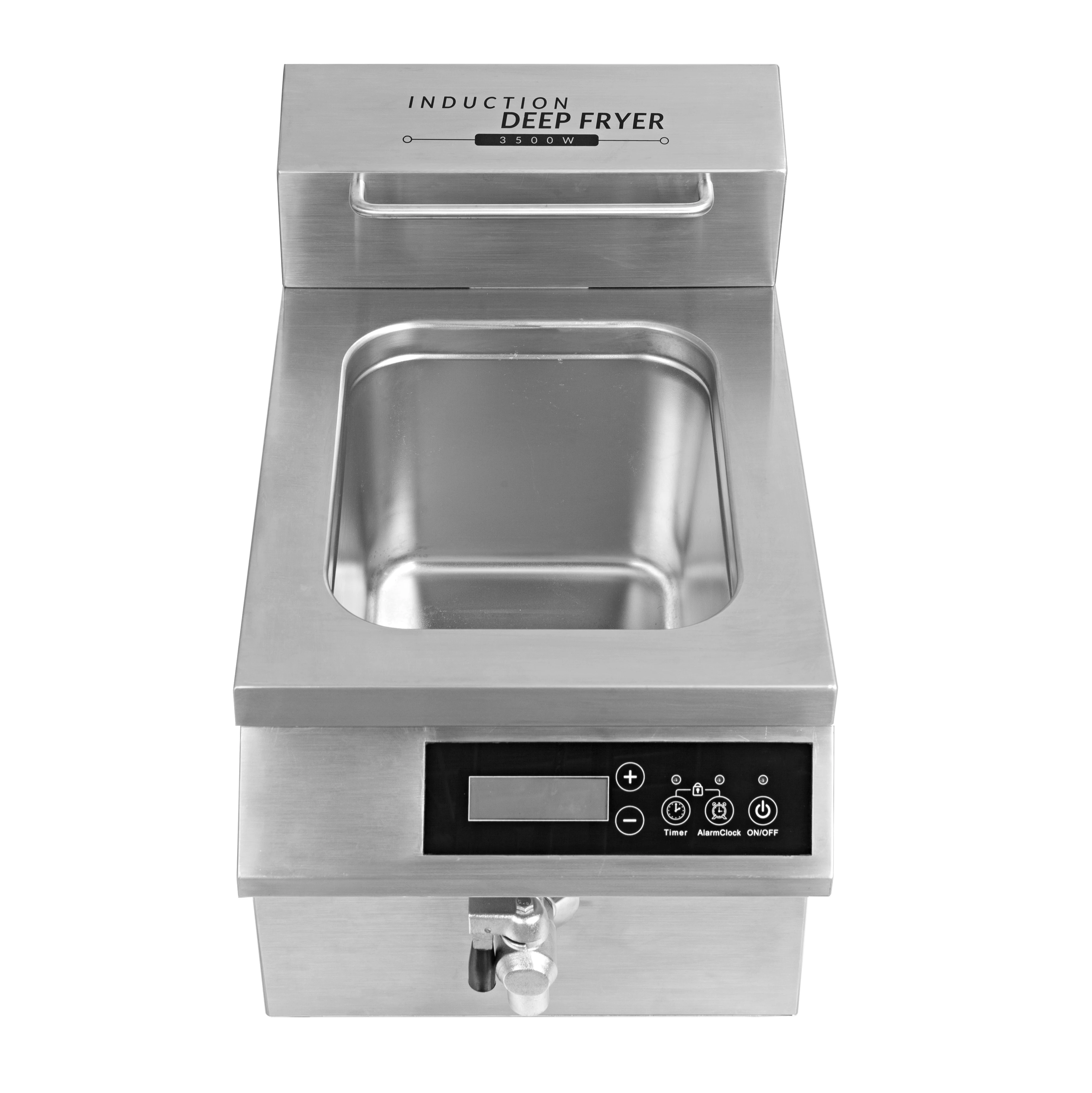 12L Large Capacity Electric Induction Deep Fryer with Oil Drain Valve for Crispier Fried Chicken and Fries