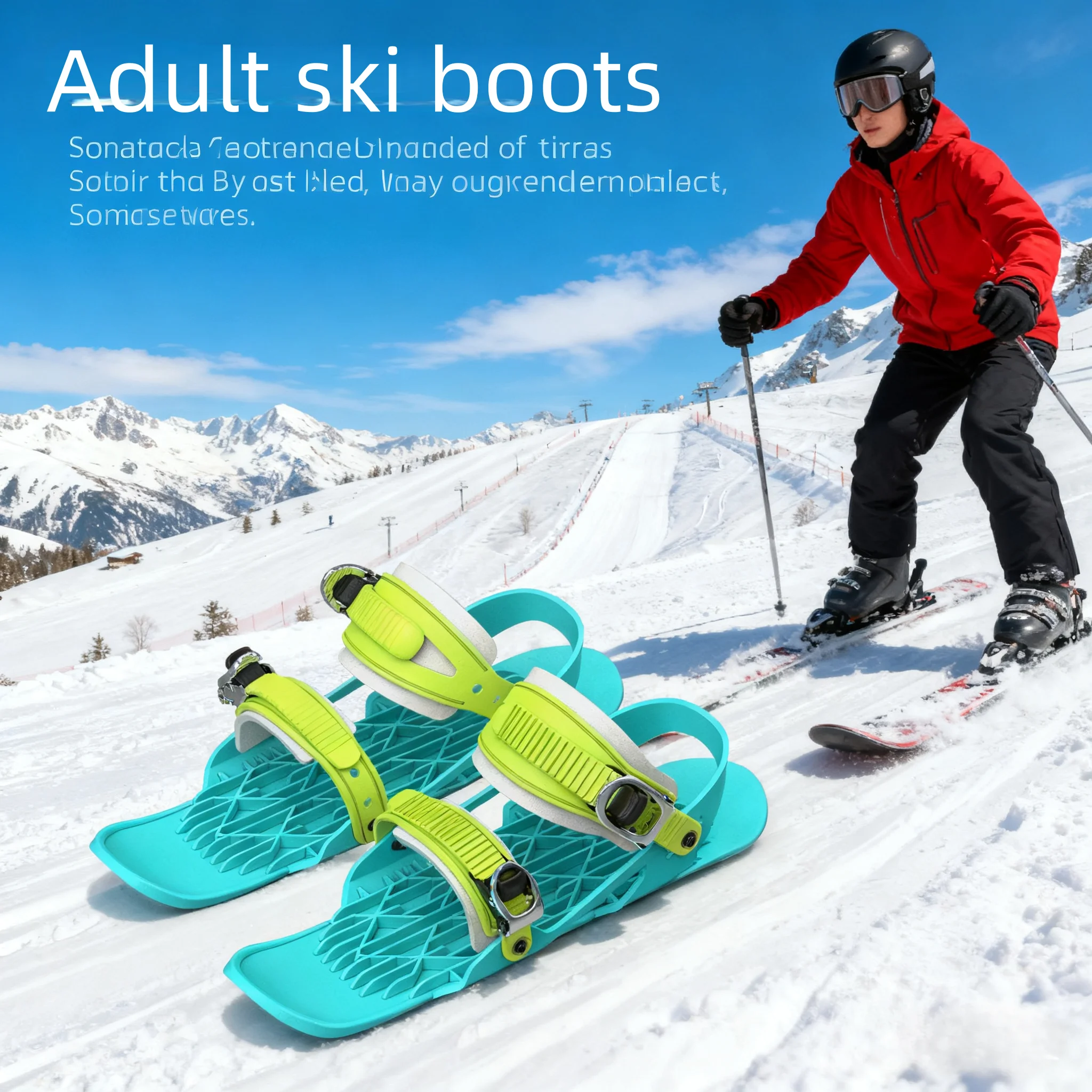 aldult-mini-scarpe-da-sci-sport-all'aria-aperta-attrezzatura-invernale-snowboard-slitta-neve-forniture-per-sci-nuovo-arrivo-per-divertimento-invernale-attivo