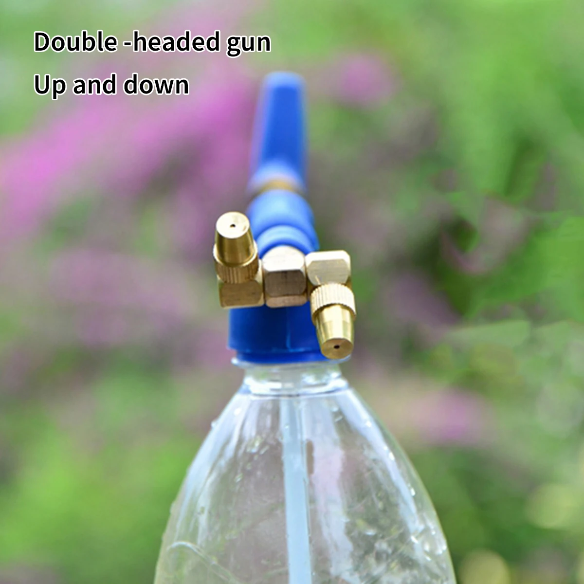 Double Nozzle Flower Watering Water Spraying Fertilizer Spraying Portable Pneumatic Spray Coke Nozzle