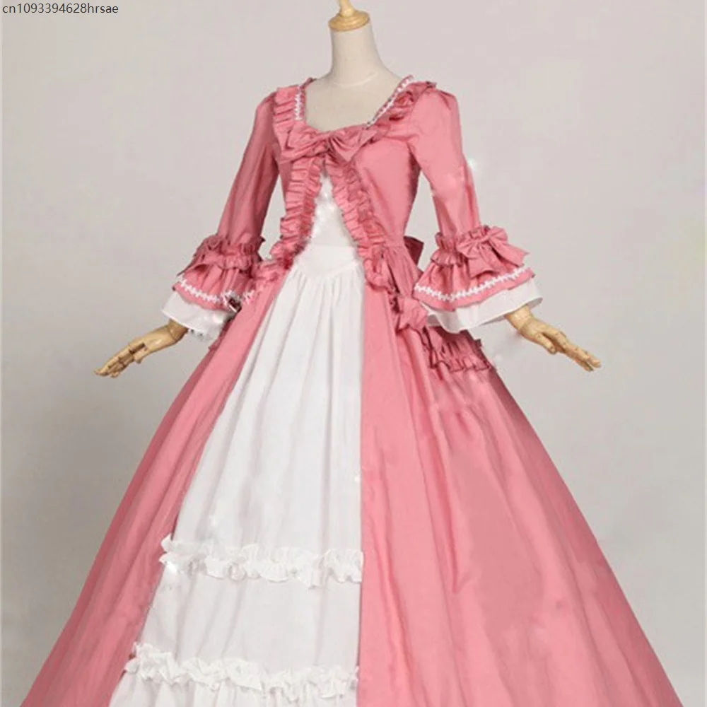 

Women's Pink Victorian Gown Gothic Lolita Dress Costume Medieval Rococo Edwardian Princess Cosplay Maxi Dress Renaissance