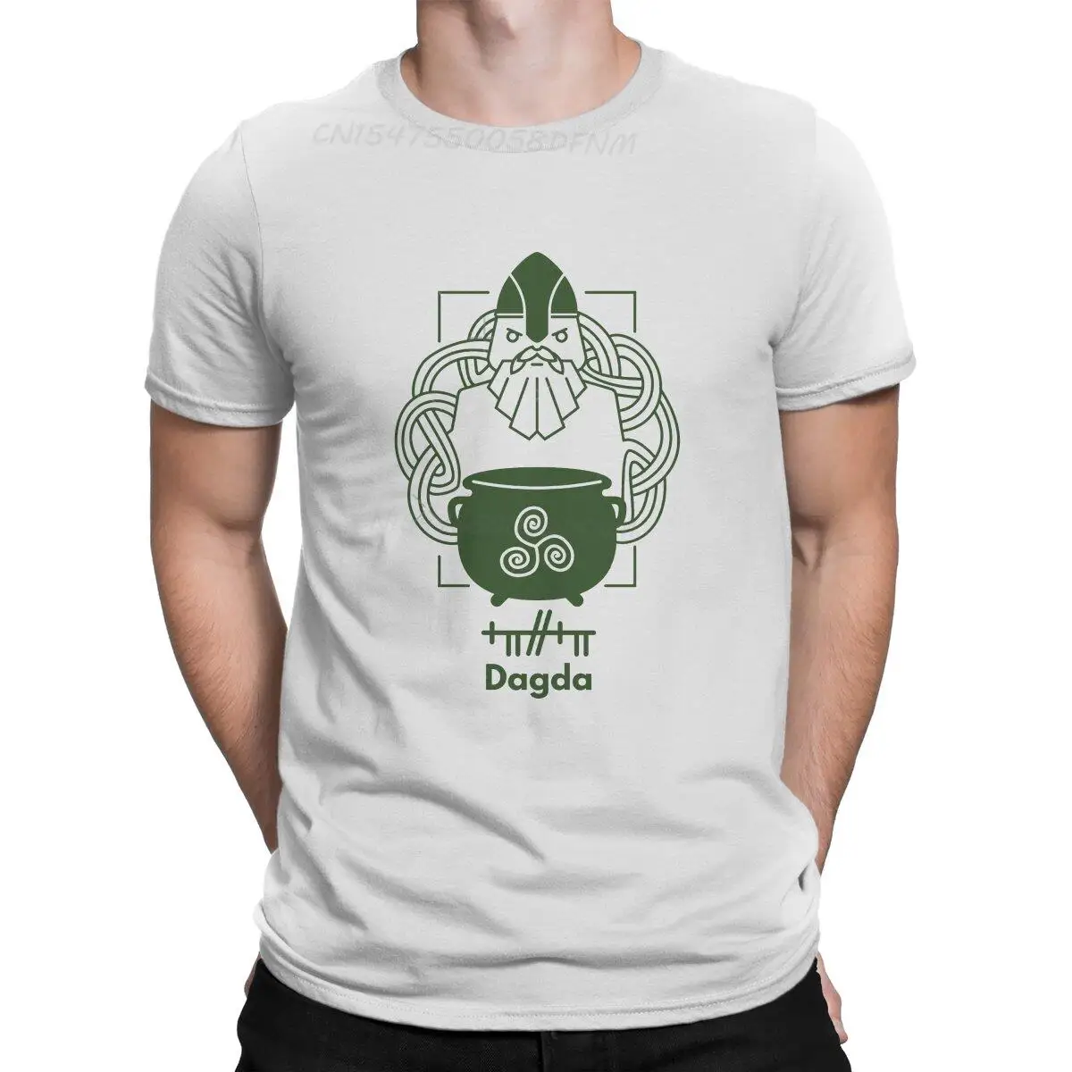 Dagda T-Shirt Men Pantheon Animation Awesome Cotton Tees Summer Tops Men T Shirts T-shirts Christmas Present Men Clothing