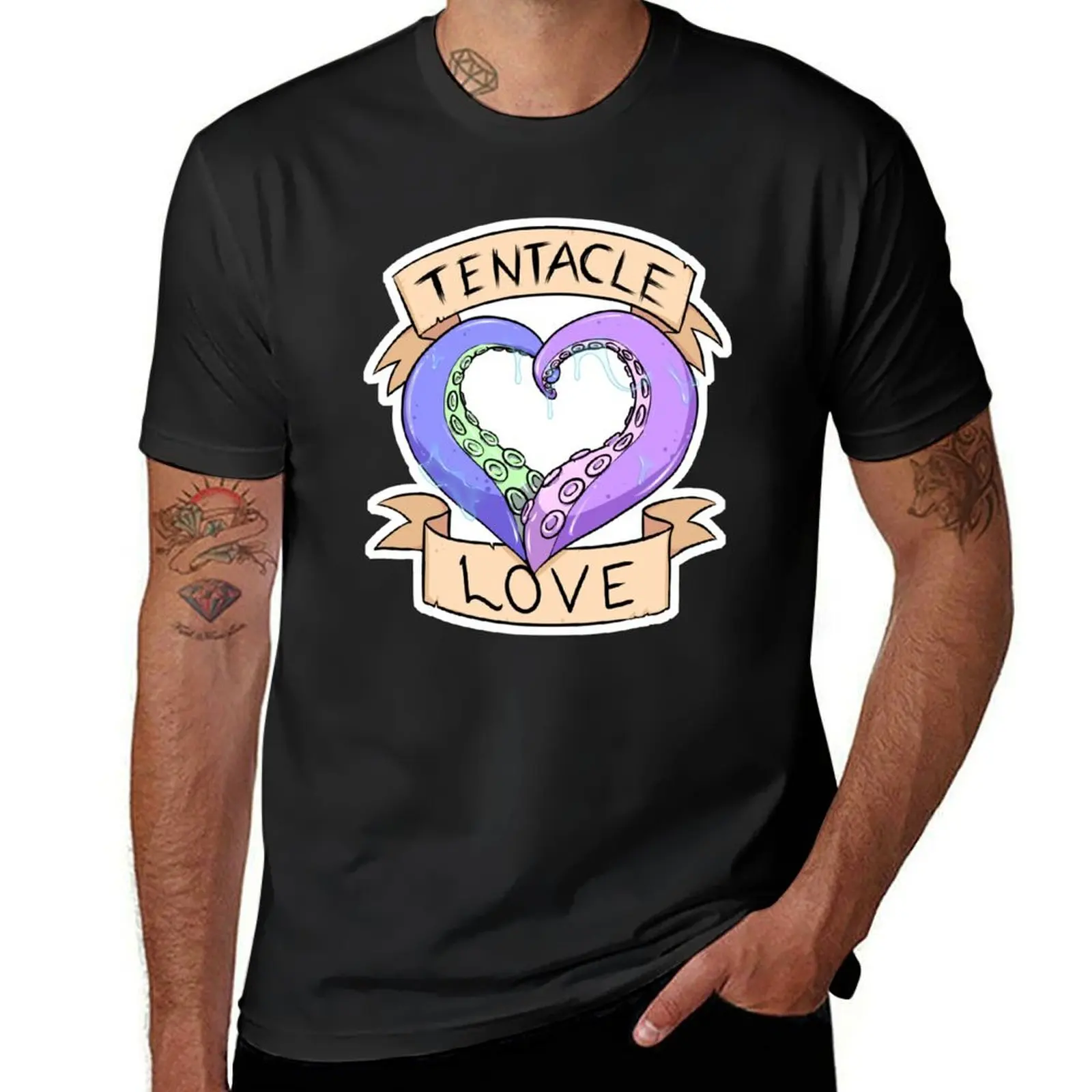 

Tentacle Love Anime shirt T-Shirt boys animal print plus sizes boys whites t shirts men