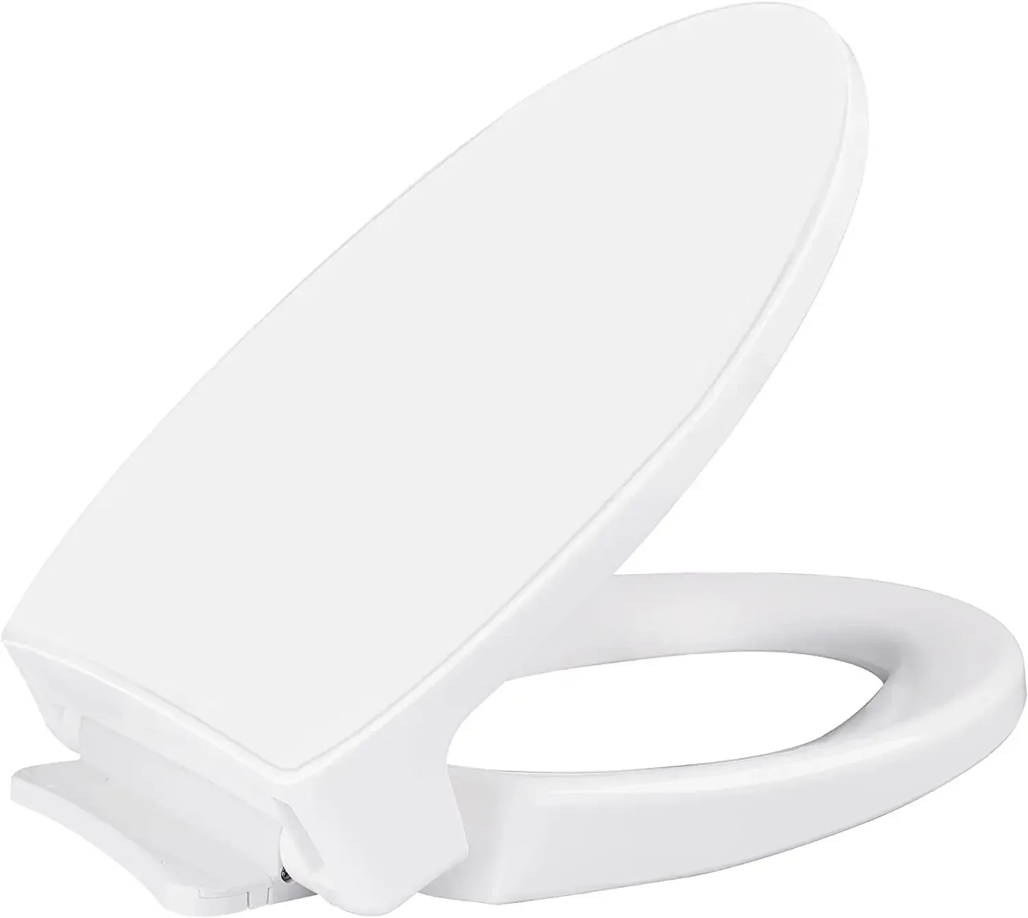 SoftClose Toilet Seat Replacement Compatible Traditional Elongated Heavy Duty Toilet Seat Parts with 2-Pack Toilet Bolts , White