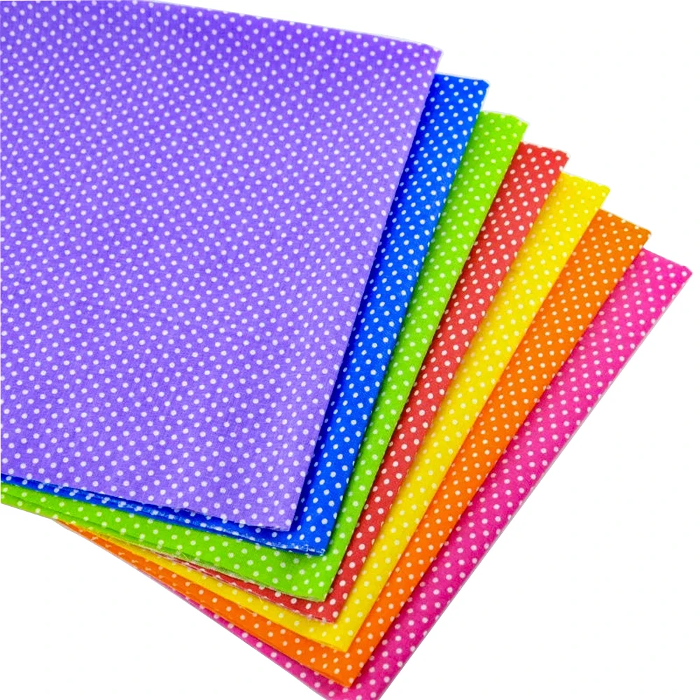 50X150CM 다른 색상의 13 개의 작은 점 인쇄 된 목화 패브릭 패치 워크 홈 섬유 장식 의류 DIY 봉제 인형