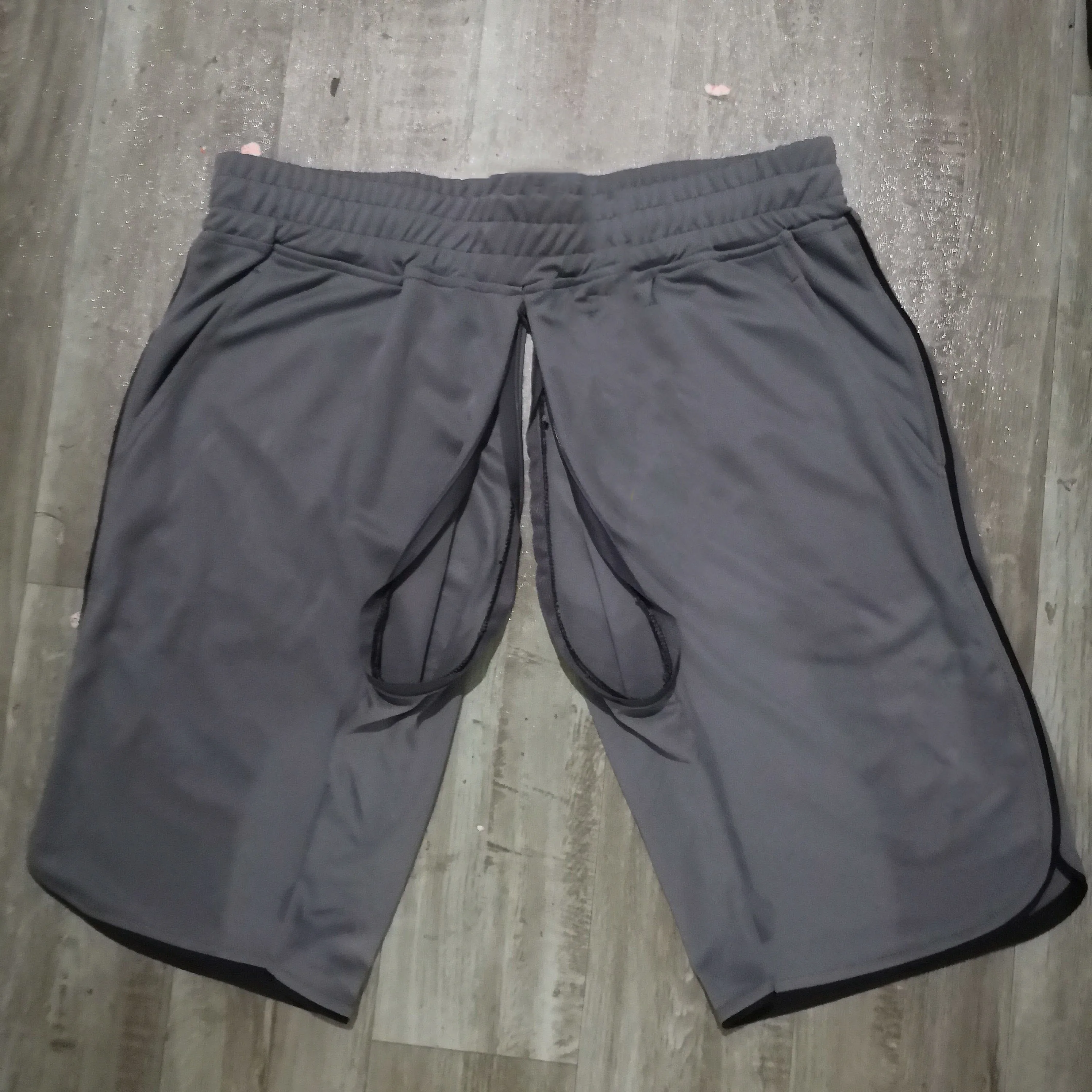 Pantalones invisibles de asiento abierto para hombre, ropa de entrenamiento para ejercicio, correr, entrenamiento, cómodo, elástico, transpirable, a