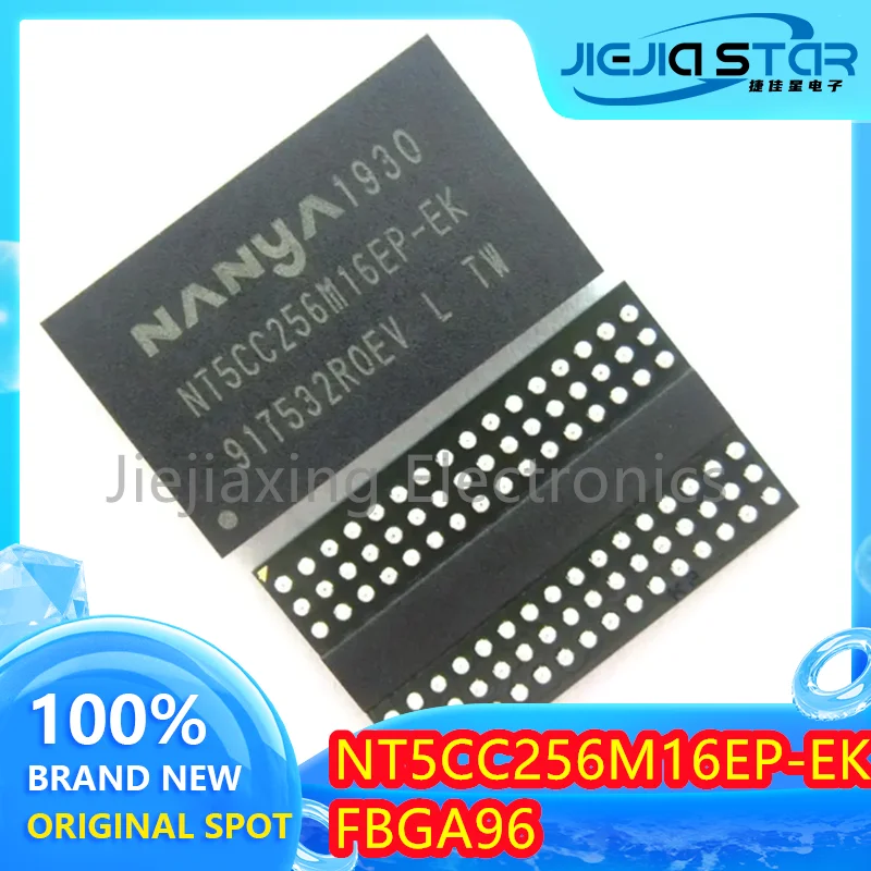 NT5CC256M16EP-EK, 100% Brand New and Original, FBGA96, DDR3, 1866Mbps, 4GB Memory, 5 Pieces, Free Shipping