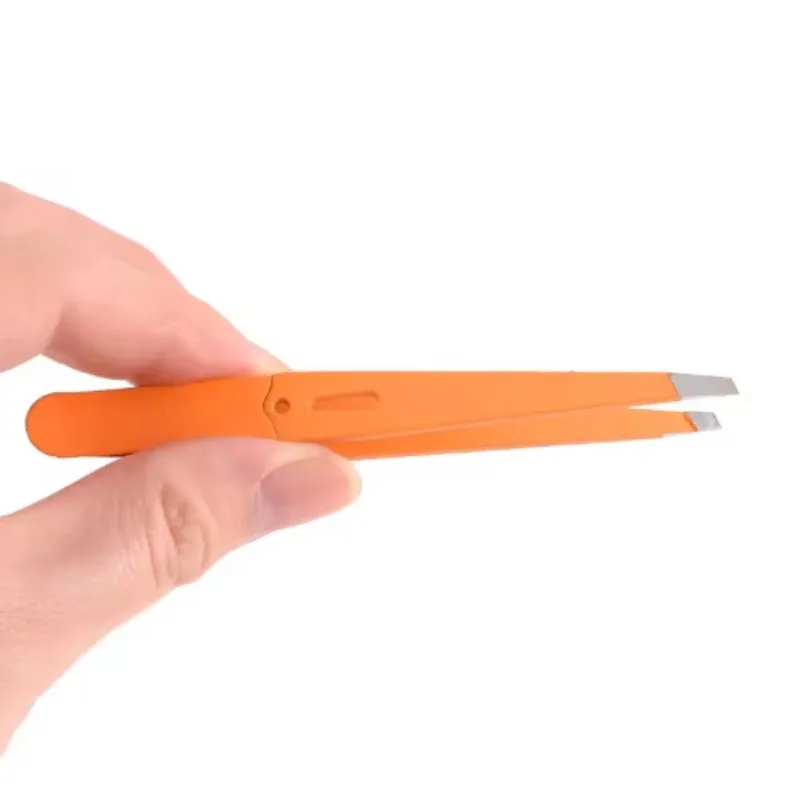 Eyebrow Tweezer Colorful Hair Beauty Fine Hairs Puller Stainless Steel Slanted Eye Brow Clips Removal Makeup Tools