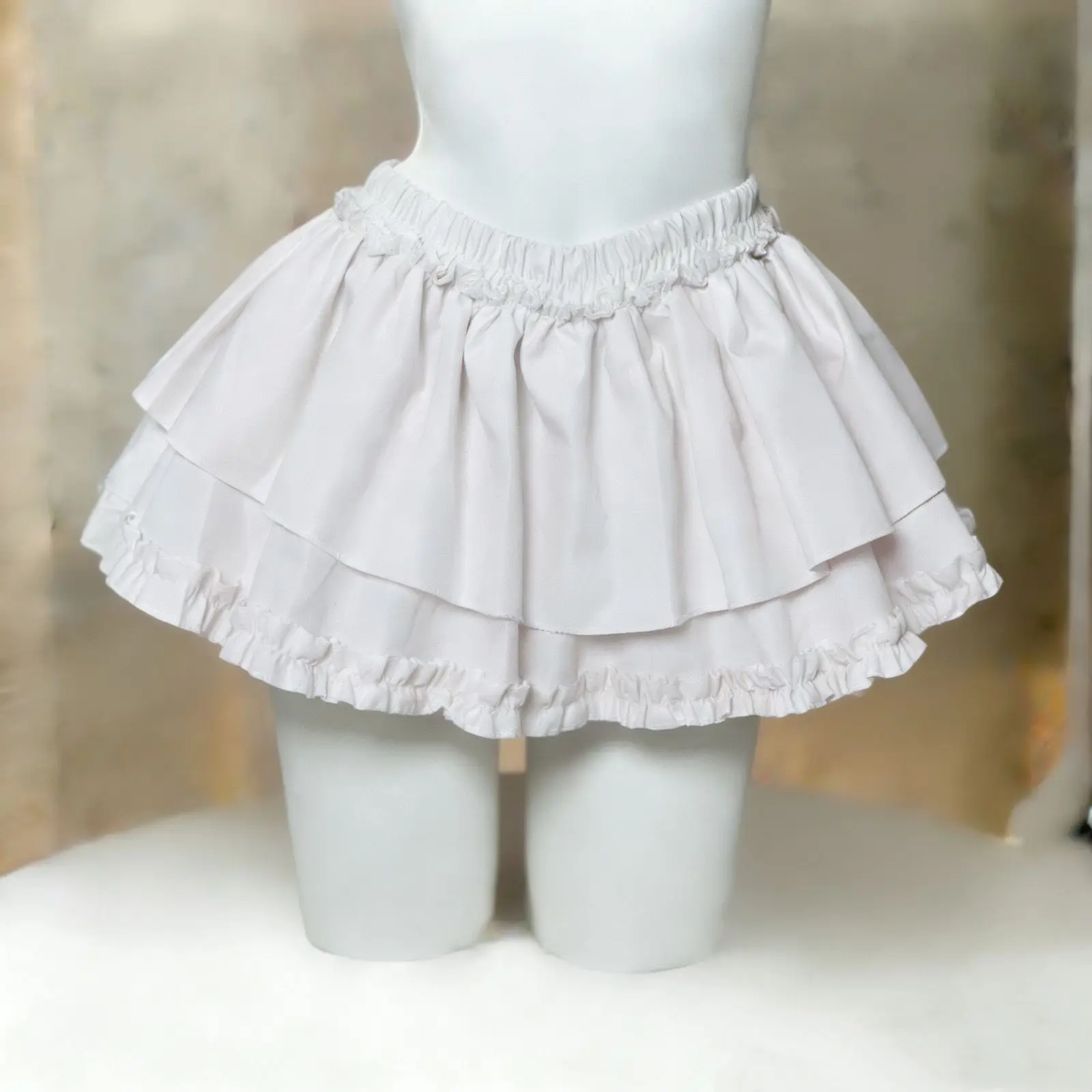 

Юбка А-силуэта с высокой талией для женщин, плиссированная, в стиле Sweet Lolita Kawaii, Y2K, Harajuku, для вечеринок, повседневная, модная, многоярусная