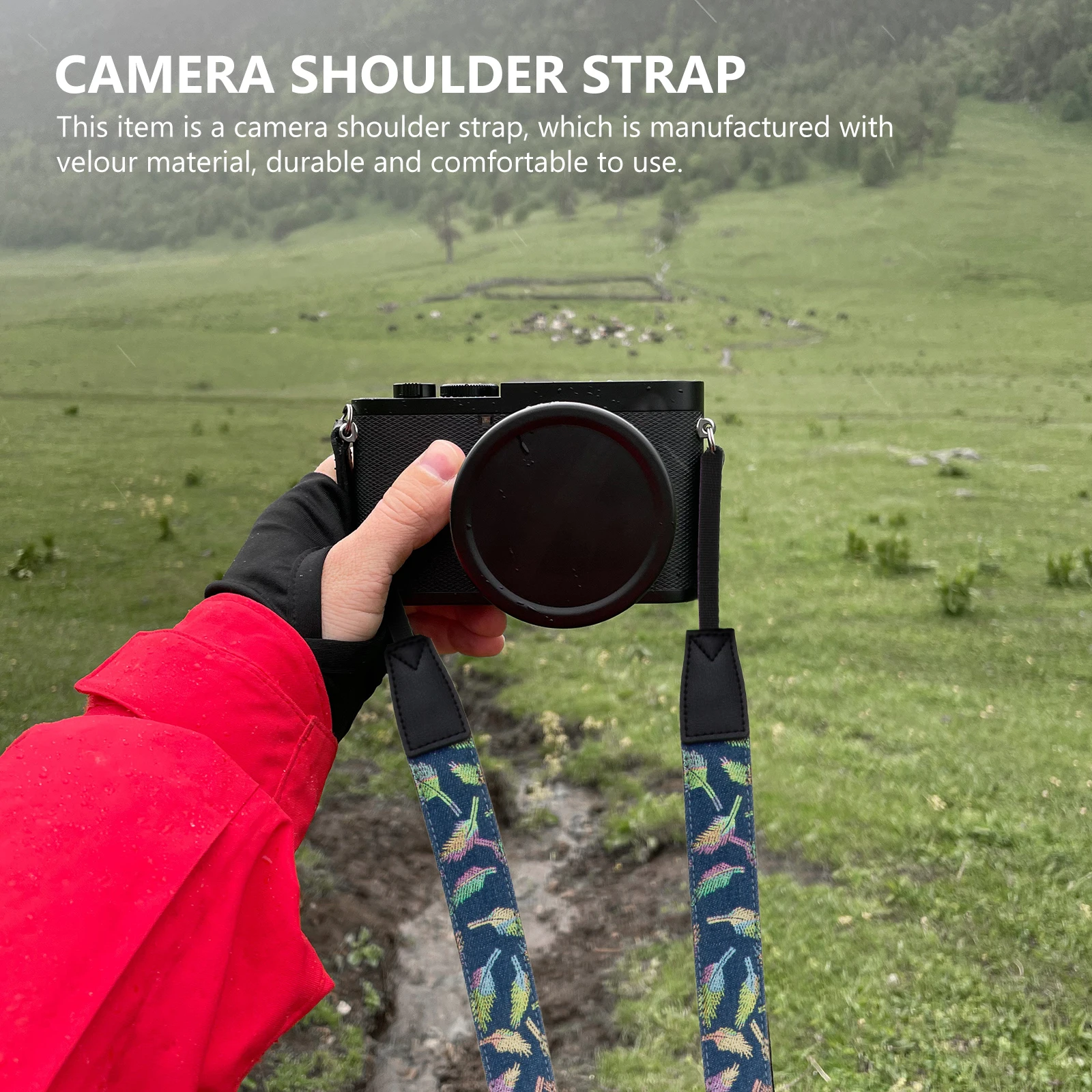 

Camera Strap Vintage Polyester Fiber Fleece Safety Lanyard Neck Rope Photography Accessories Sling Shoulder Women Straps Long