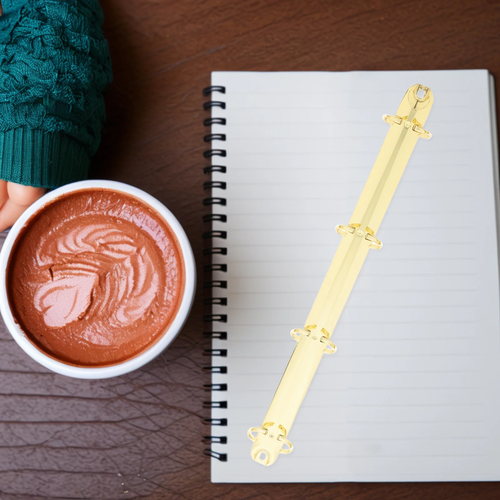 Mecanismo de fichário de anel de metal, barras de ligação a4 de 4 anéis, aperto deslizante para planejadores diy, suporte de documentos, material de escritório escolar