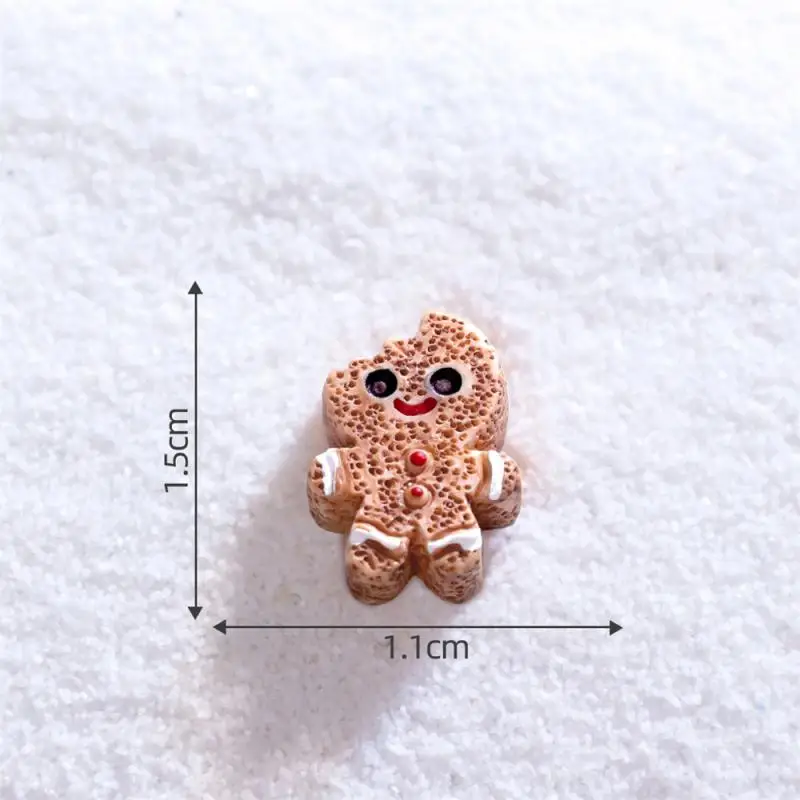 New Mini Christmas Ornament Gingerbread Man Snowman Micro Landscape Dollhouse Model Car Interior Home Desktop Decoration