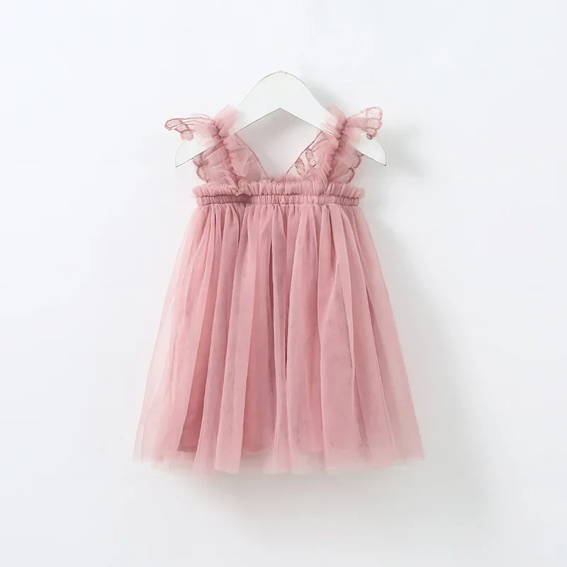 Summer Newborn Baby Girls Sleeveless Tulle Dresses For Party Birthday Butterfly Toddler Girl Clothes Kids Princess Dress 1-5 Yrs