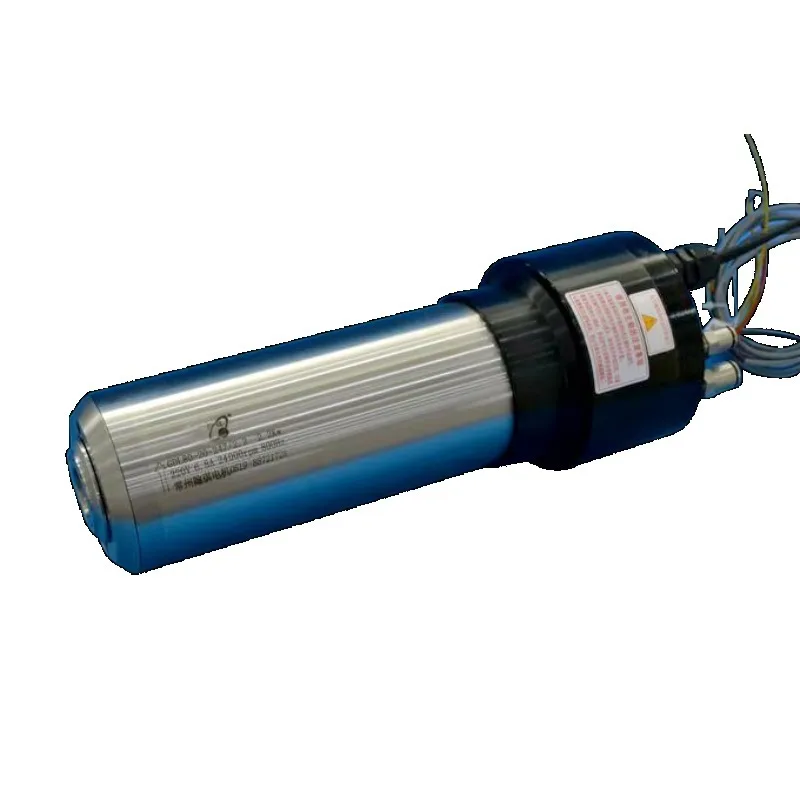 GDL80-20-24Z-2.2KW/4 ISO20 2.2KW 24000rpm 7.6A 220V Water Cooled ATC Spindle Motors CNC Router Spindle Motor