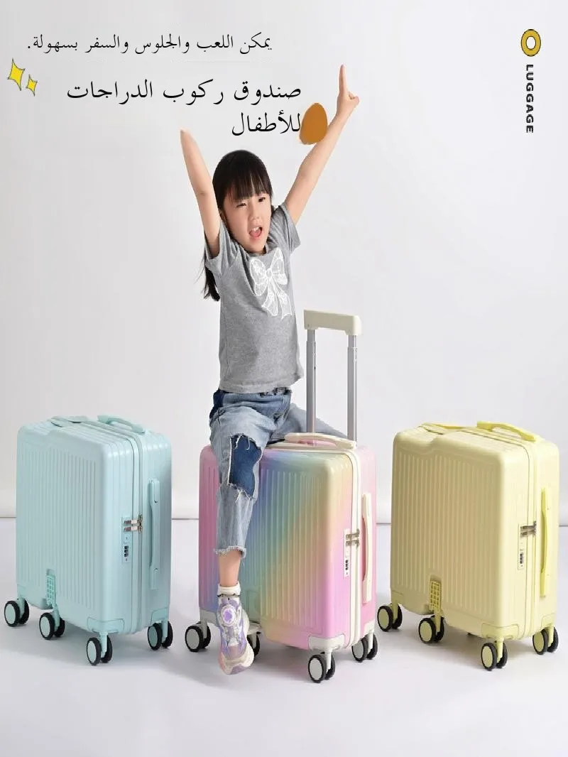 

Children's Carry-On Suitcase Lightweight 20 Inch Pullman Travel Password Lo Small Girls' Suitcase with Feature