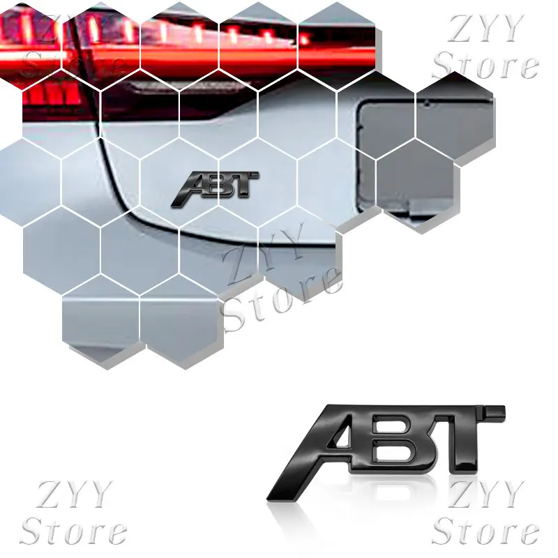 ثلاثية الأبعاد المعادن ABT شعار سيارة الجبهة شواء شعار الخلفي الجذع شارة ملصق ل SQ5 RS3 RS4 RS6 S3 S5 Q5 Q8 A3 A4 A6 ABT ملصق مائي