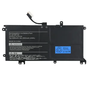 Baterai Laptop PC-VP-BP135 Untuk Tablet PC NEC 4ICP6 / 42/85 BP135 15V 45Wh 3280mAh 12 baterai laptop nec penjualan terbaik - №