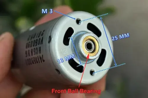 JOHNSON HC685G RS-545 Motor Ball Bearing with Cooling Fan DC12V 14.4V 18V High Speed High Power For Electric Drill Tool