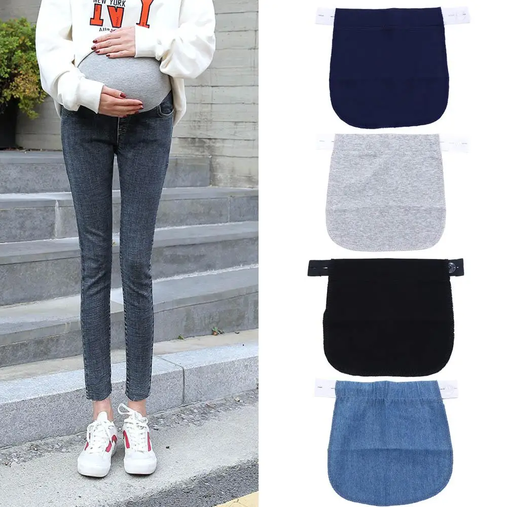 Extension Pregnancy Support Elastic Waistband Belt Pants Extended Cloth Maternity Belt Pregnancy Waistband Waist Extender Cloth