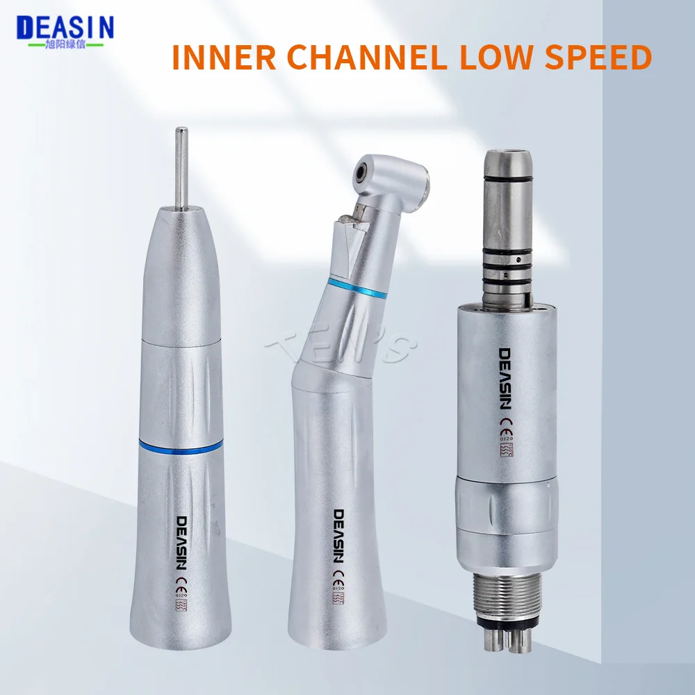 Asin Dental Low Speed Set Inner Water Spray Low Speed Handpiece Contra Angle Cone Air Motor 2/4 holes Dentistry Tools