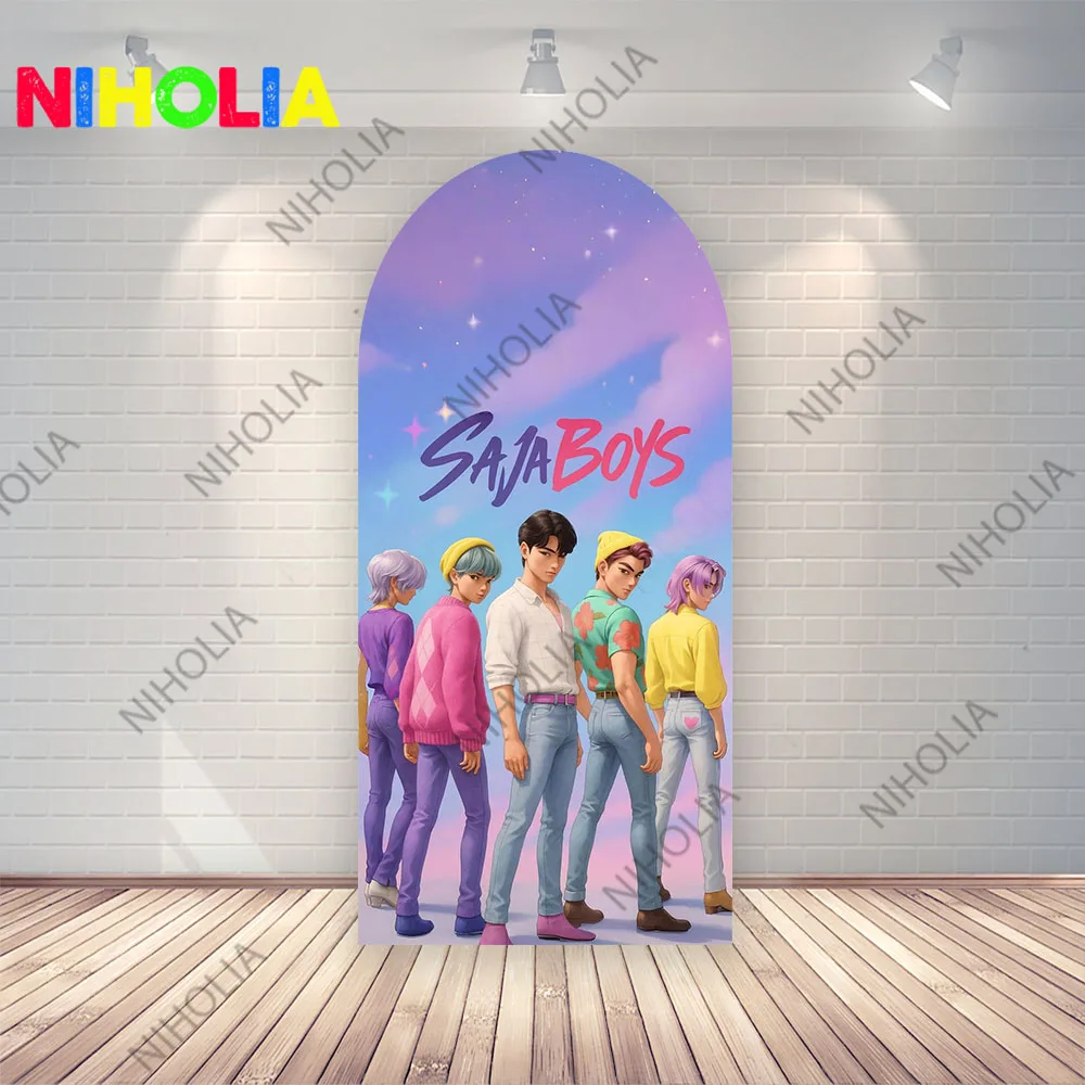 ساجا بنين صور خلفية قوس يغطي Kpop شيطان الصيادين فيلم بنين مجموعة عيد ميلاد جزء خلفية Doubleside التصوير الدعائم