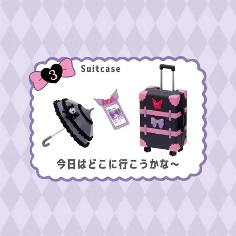 New Genuine Rement Kuromi Room Series Micro Model Toys Desktop Ornament Holiday Gifts Collectibles In Stock ﻿