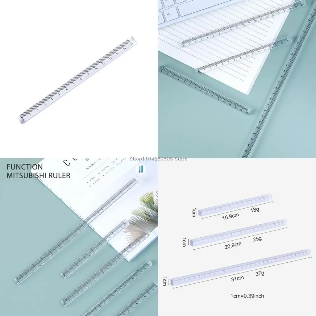 

Clear Acrylic Straight Ruler 15cm/20cm/30cm Clear Accurate Scales for Students
