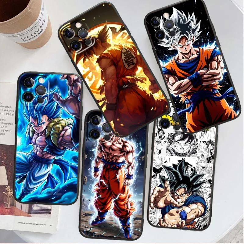 

Son Goku Illustration Cool Phone Case For Apple iPhone 16 16E 15 14 13 12 11 XS X Pro Max Plus Black Soft Silicone