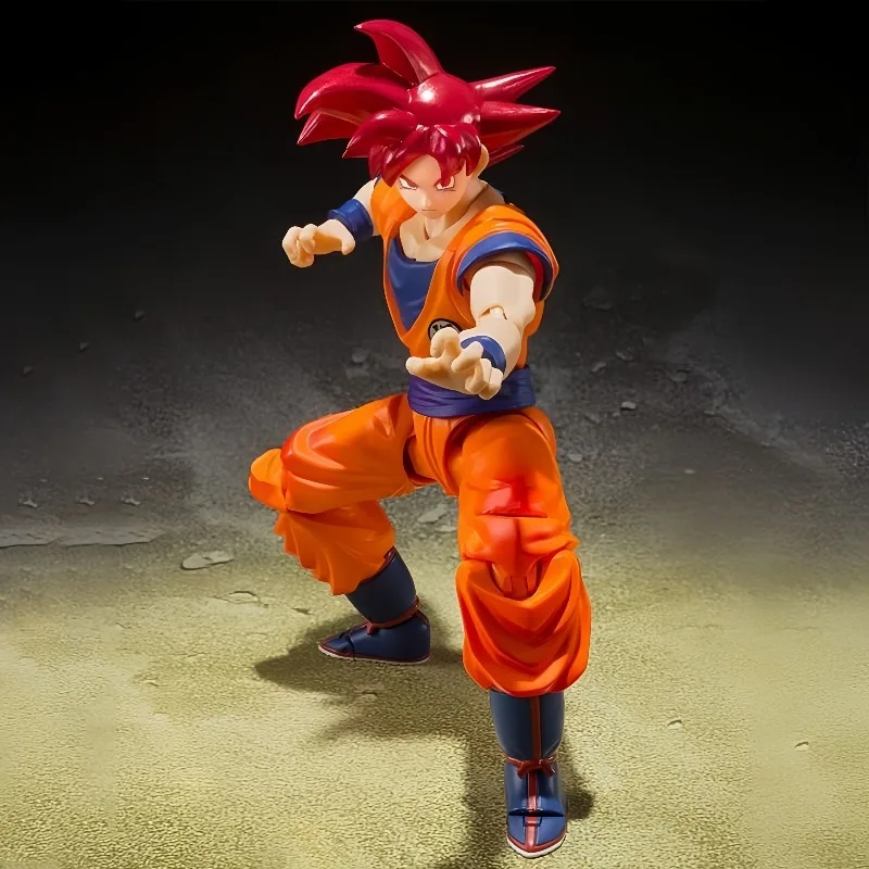 Original Bandai S.H.Figuarts Dragon Ball Super Super Saiyan God Son Goku Articulated Action Figure Collectible With Original Box view 5