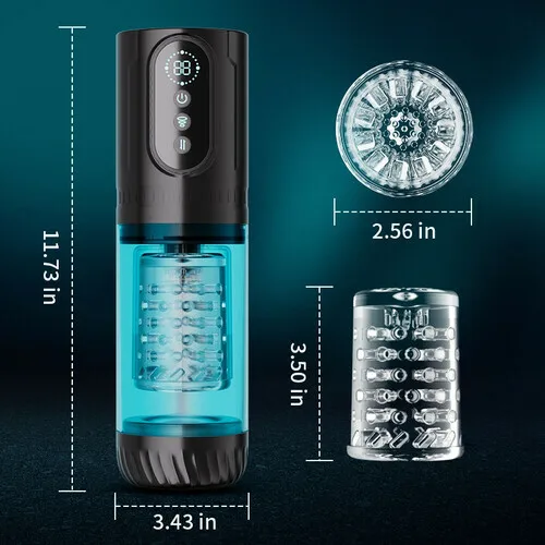 Automatic Male Penis Pump with 9 Sucking Thrusting Rotating Modes 3D Realistic Adult Men Sex Toy Machine Blowjob Stroker view 5