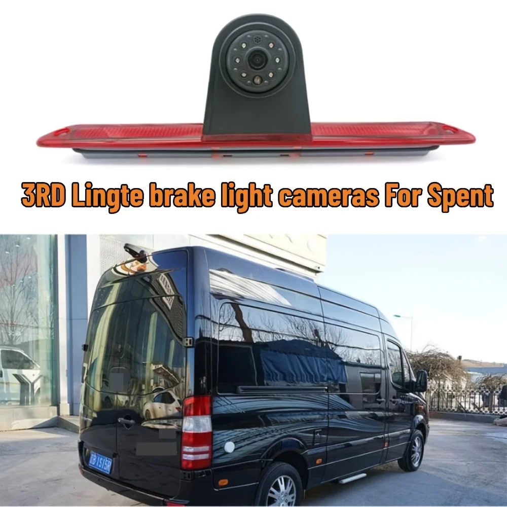 Vehicle Safety 3rd High Brake Light Parking Reverse Camera for Merc-edes Sprinter VW Crafter DODGE Sprinter - 6 LED Lights, CCD