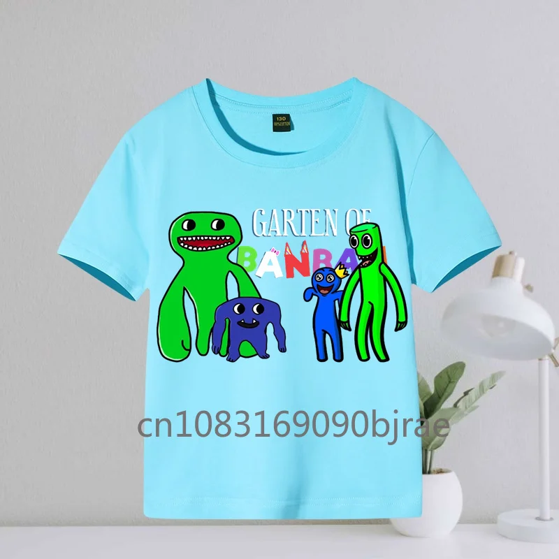 Casual kids GARTEN OF BANBAN Letter pattern Print Boys Gilrs 100% Cotton T-shirt Fashion Round Neck Short Sleeve kids Top Summer