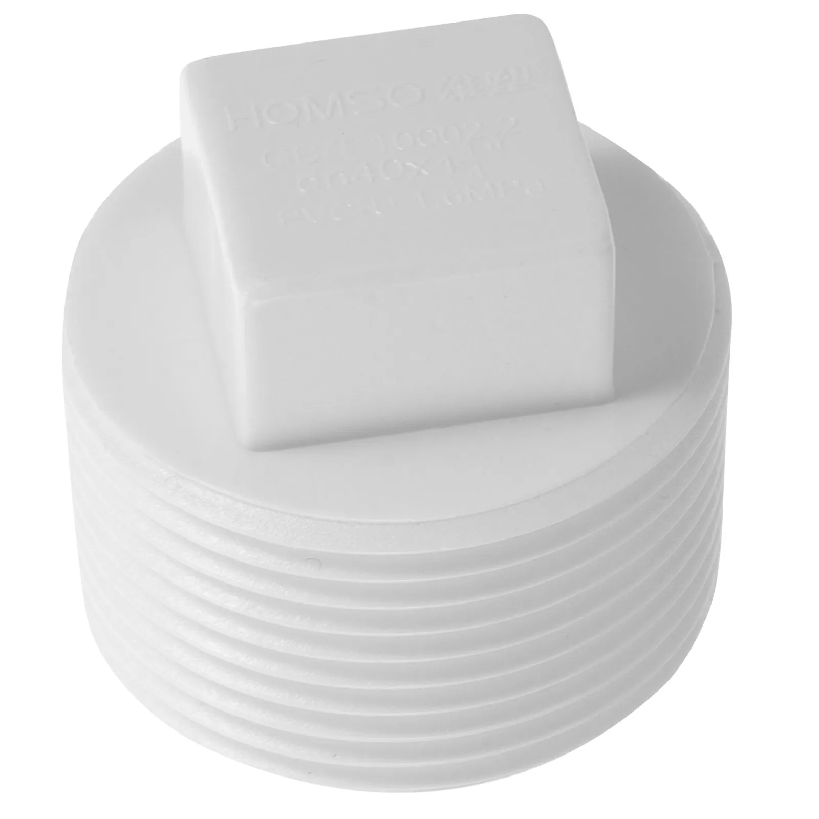 PVC Pipe End Cap 1 Point 2 Inch Durable Irrigation Sprinkler Fitting Smooth Inner Wall Anti Blockage