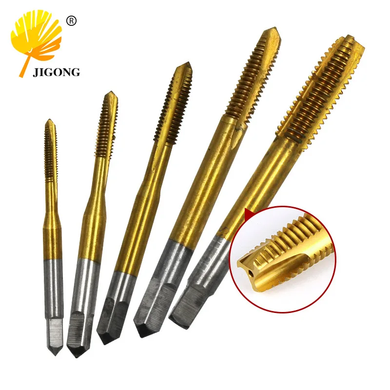 M3-M12 Tap Set, Fast Tapping Internal Thread 6542 High Speed Steel Hand Machine Hardware Tools