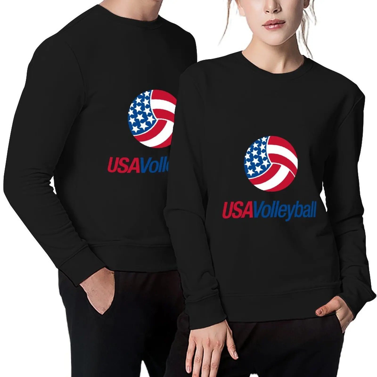 

USA Volleyball Pullover men wear autumn aesthetic clothing tracksuit sweatshirts for men