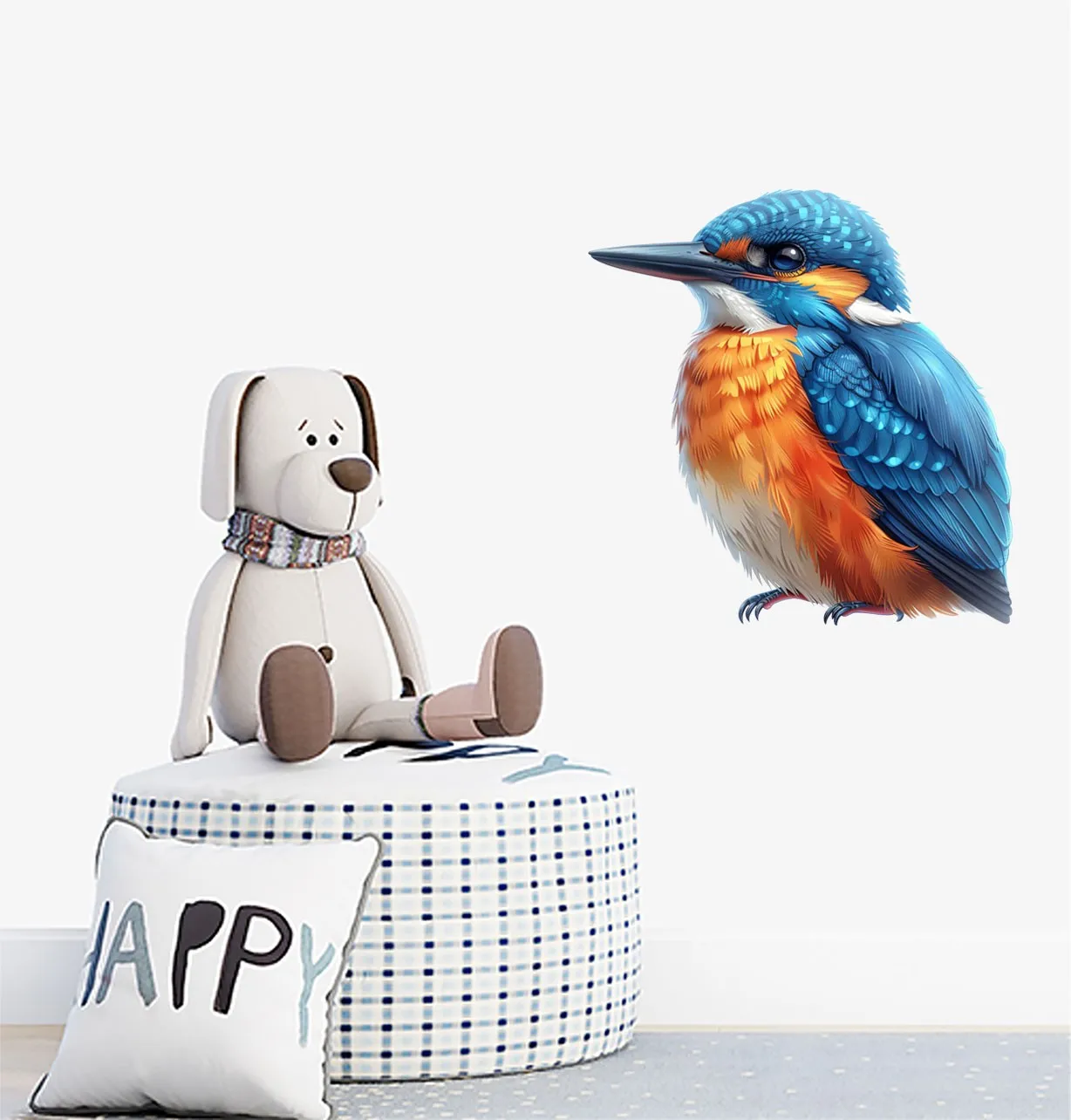 Colourful Kingfisher Bird Wall Vintage Bumper Boat Truck Window Accessory Aesthetic Unique