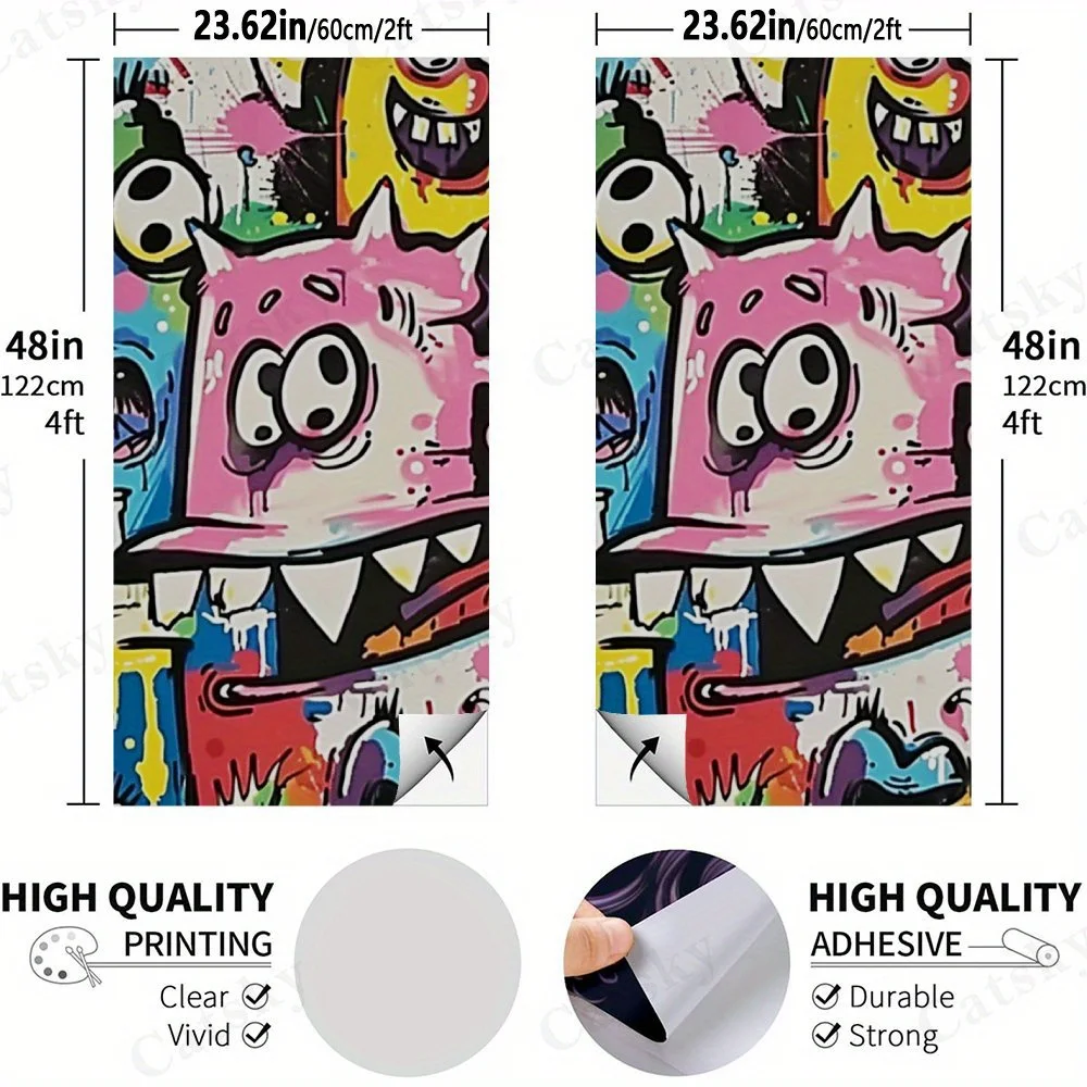 Graffiti Monster Party   Sandbag Board Sticker.This sandbag board sticker is made from high-quality materials, offering excellen