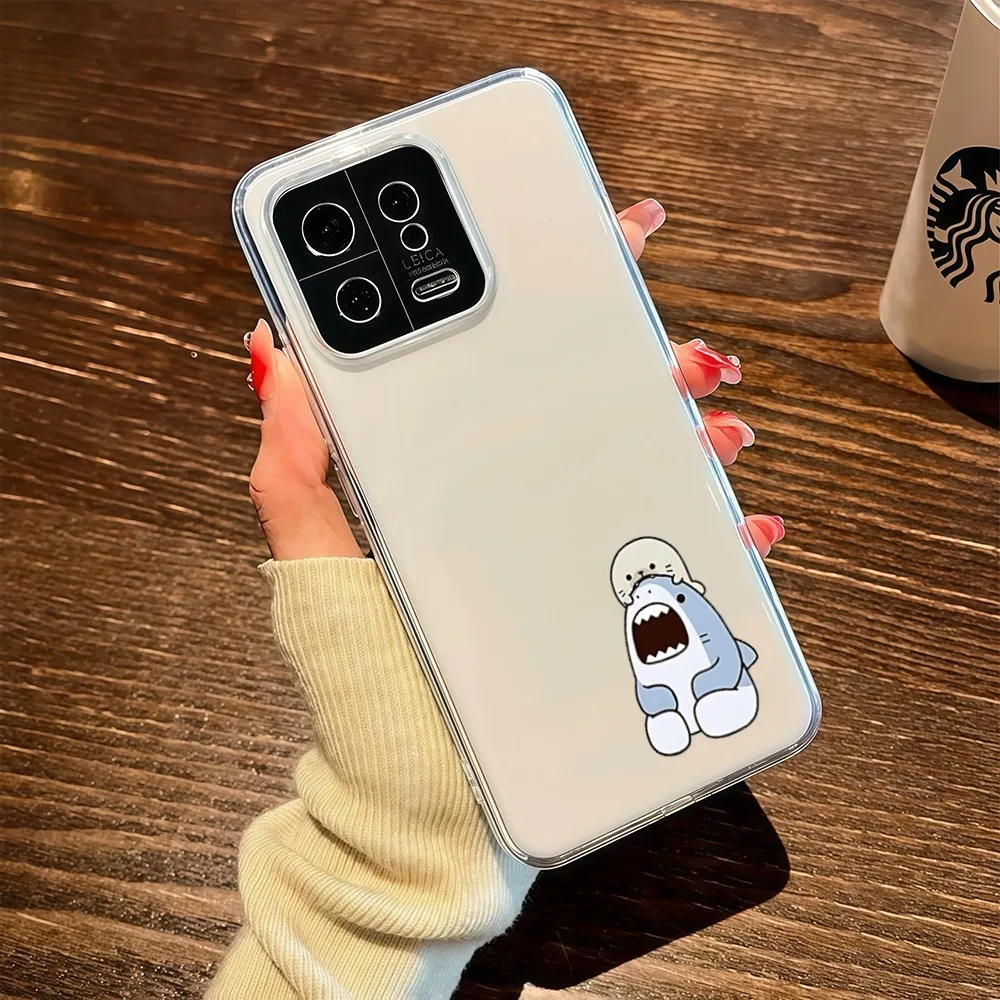 حافظة هاتف D-Daisy Shark لهاتف Xiaomi 11 Redmi Note 11 5G 8T 9A 9 10T Note8Pro Note9 12SUltra حافظة شفافة #5