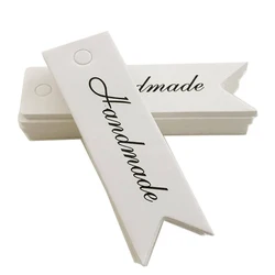 100PCS/Lot Handmade Hang Tag Gift Baking Universal Card Vintage Card Kraft Paper Swallowtail DIY Packaging Decoration TMZ