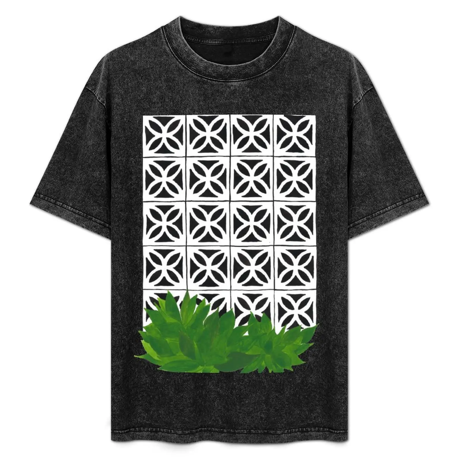 

Mid Century Modern Breeze Blocks and Plants T-Shirt t shirt personalised t shirt man plain T-Shirt