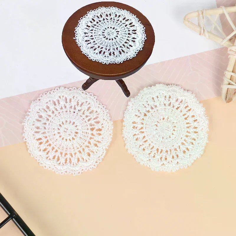 

Doll House Furniture Decor 2Pcs 1:12 Dollhouse Mini Table Placemat Scene Model