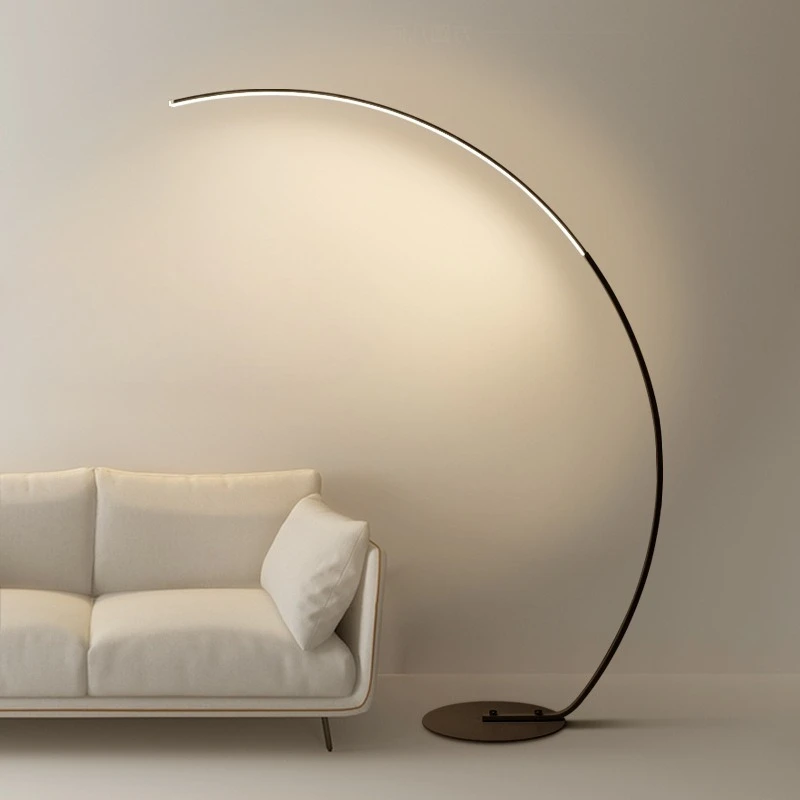 

Floor lamp sofa corner Nordic minimalist bedroom ins atmosphere fishing lamp