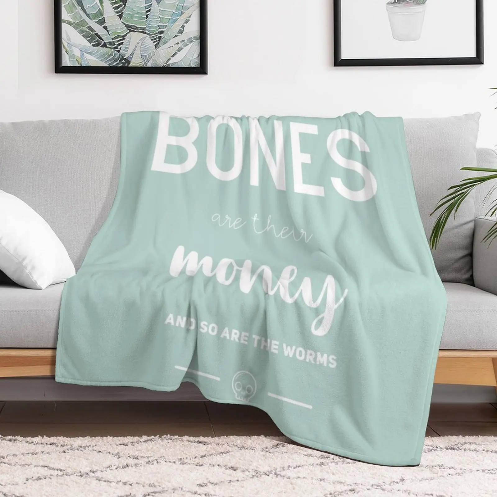 The Bones are Their Money Throw Blanket bed plaid cosplay anime Summer for babies Blankets