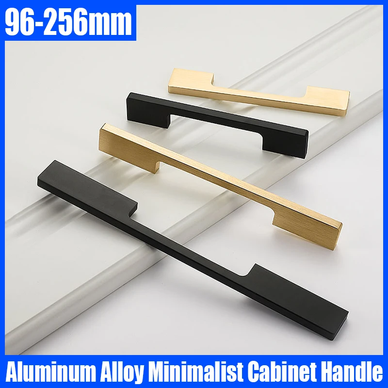 

1PCS Aluminum Alloy Minimalist Cabinet Handle Kitchen Cupboard Pulls Wardrobe Door Handle Drawer Knobs Furniture Handle