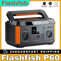 FlashFish P60 560W Portable Power Station 520Wh/140400mAh Solar Generator 220V Pure Sine Wave AC Outlets 11 Outputs