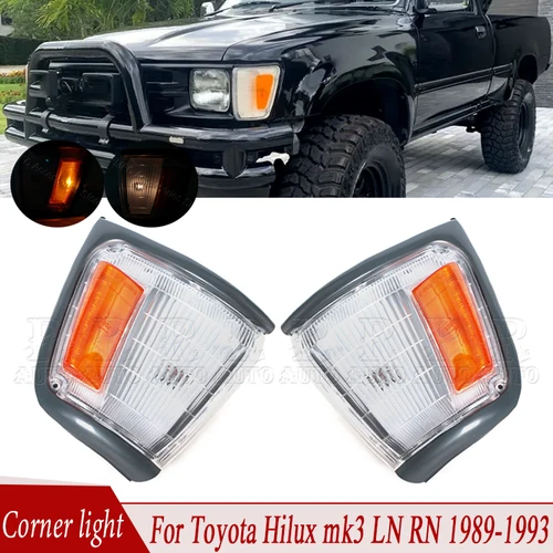 Luz de esquina del parachoques delantero del coche para Toyota Hilux mk3 LN RN 1989 1990 1991 1992 1993 luz de señal de giro marcador de esquina