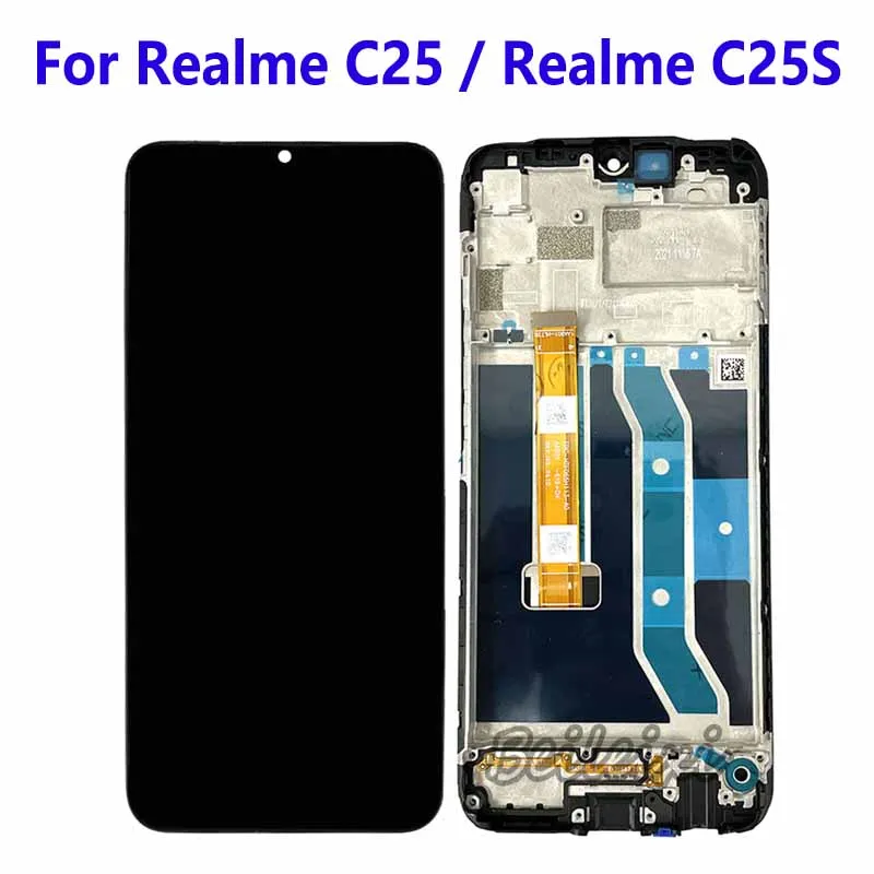 For Realme C25 RMX3191 LCD Display Touch Screen Digitizer Assembly For Realme C25s RMX3195